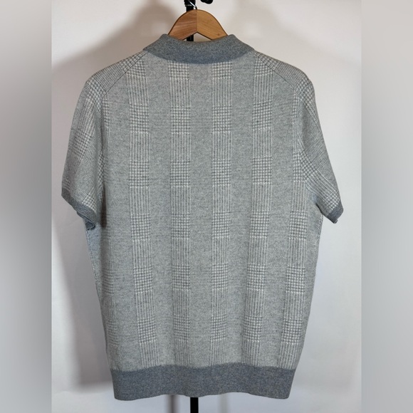 NWOT Jcrew Short-sleeve cashmere sweater-polo in glen plaid - Picture 7 of 9